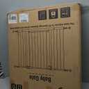 keny 29"-42.5" Baby Gate for Stairs, Auto Close Safety Dog Gate, Pressure Mounted Easy Walk Through Pet Gate for Doorways, Durable Stair Gate, 30" Tall, White