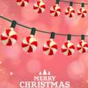 Vintage Peppermint Christmas Lights-10.5FT 10 LED Connectable Candy Cane String Lights for Indoor Christmas Decorations, Classic Holiday Decor for Xmas Tree, Mantel, Garland & Bedroom