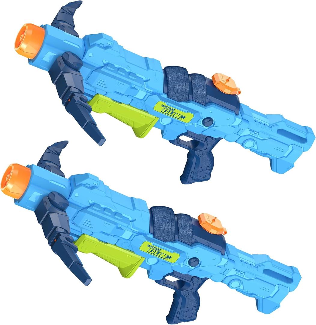 Water Gun for Kids, Super Squirt Guns Water Soaker Blaster - Nozzle, 4 Shooting Modes Switch - Crossbow Design - 26 Ft Long Shooting Range - Summer Toys Gun for Boys Girls Adults Outdoor Pool (Blue)