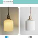 Ceramic Pendant Light Fixture Set of 3, Dome Hanging Light, Adjustable Pendant Lighting for Kitchen Island Bedroom