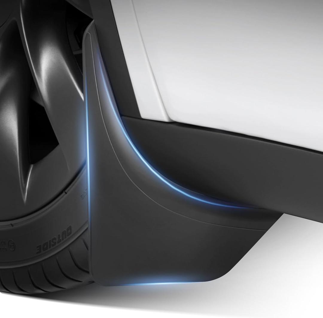 2025 Tesla New Model Y Juniper Accessories - Mud Flaps [No Drilling Required] All-Weather Mud Guard Body Kits for Model Y Juniper 2025-2026, Black (Set of 4)