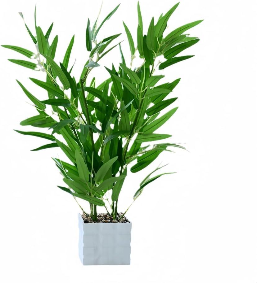 20 Inch Artificial Bamboo Decor Indoor Potted Fake Bamboos Plants with Pot Faux Bamboo Tree Plant for Home Office Living Room Decor