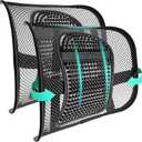 Samyoung 2 Pack Mesh Back Lumbar Support, Back Support Seat Cushion with Breathable Mesh for Office Chairs Car 12 x 16