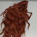 Auburn Wig For Women Long Wavy Copper Red Wig Curly Synthetic Lace Wig Water Wave Ginger Wig Deep Wave Halloween Cosplay Daily Party Hair Replacement Wig (#350(673) (28 Inch)