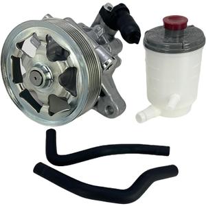 Power Steering Pump with Reservoir Tank & Suction & Return Hose Fit for 2008-2012 Honda Accord L4 2.4L Replace 56100R40A03 56100R40P05 53701TA0A01