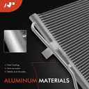 A-Premium Air Conditioning A/C Condenser Compatible with Hyundai Santa Fe 2010-2012 & Kia Sorento 2011-2015, 2.4L 3.3L 3.5L