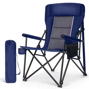 PHI VILLA
Oversize Folding Camping Chair with High Back Cup Holder Side Pocket