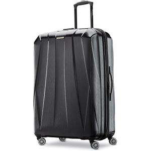 Samsonite Centric 2 Hardside Expandable Luggage with Spinner Wheels, Black, Checked-Large 28-Inch
