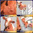 4 pcs Large Christmas Nativity Set 55.12 inch Tall Stand Ups Cardboard Cut Out Set Include Stable Sheep Cow Donkey Life Size Cardboard Cutout for Xmas Vacation Bible School Decor Supplies