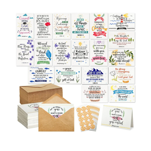 120 Pack Christian Greeting Cards Bulk with Envelopes, Religious Encouragement Scripture, 20 Inspirational Bible Verse Designs (4x6 In)