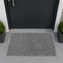 ULTRALUX XL Heavy Duty Dirt Trapper Door Mat, Non-Slip Waterproof Entrance Mats 60 x 36 Durable Vinyl Coil Mud & Dust Barrier Mat, Absorbent Indoor Outdoor Scraper Doormat, Black & White Entry Rug