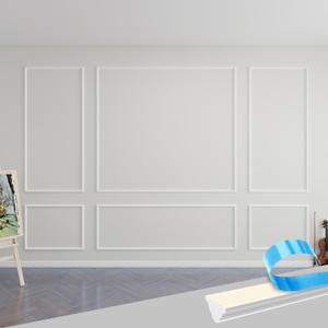 Peel and Stick Wall Molding Kit, 3D Premade Accent Molding Decorative Strips for Interior Wall Moulding Decor, Self Adhesive Decorative Strips(2*(30"×63"+30"×23")+(70"×63"+70"×23"))