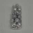 XmasExp 24ct Christmas Ball Ornaments Shatterproof Christmas Ornaments Set Decorations for Xmas Tree Balls 40mm/1.57 (1.57'', Silver)