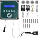Automatic Chicken Coop Door Controller, IP44 Cage Opener Remote Control Poultry House Door Actuator Motor Kit with Timer Light Sensor for Chicken, Duck, Goose (US Plug)