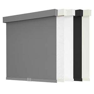 AOSKY Blackout Roller Shades Cordless Blinds for Windows, Free-Stop Shades with Valance, Thermal Insulated Fabric, UV Protection, Natural Woven Blinds for Home and Office