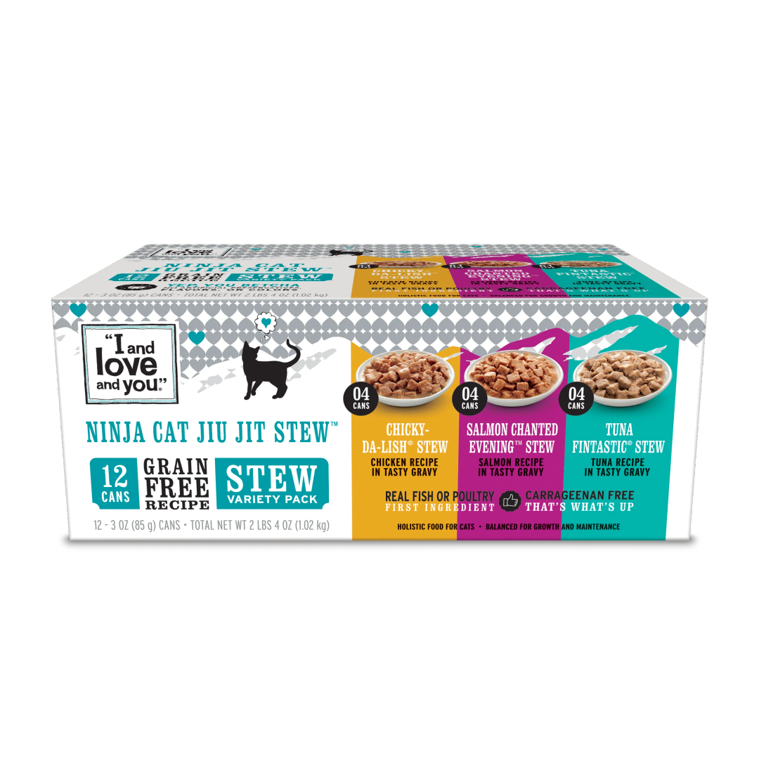 I AND LOVE AND YOU, Cat Food Variety, 3 Ounce, Pack Of 4, Best By 11/09/2027