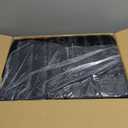 Wimarsbon Storage Ottoman, Vanity Stools with Metal Legs, 16.5" x 11.8" x 18" Modern Faux Mink Fur Footstool, Makeup Chair with Anti-Slip Feet, Accent Table,Footrest,Storage Bench for Bedroom (Black)