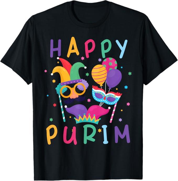 Happy Purim Jewish Purim Costume T-Shirt XL
