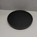 Turntable Vanity Tray 10 Inch for Perfume Candle, Bamboo Kitchen Sink Countertop Organizer Keep Glass, Sponge and Soap Bathroom Coffee Table Decorative Black (VFLZ)