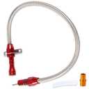 Transmission Dipstick Stainless Braided Hose TH350 TH-400 700R4 Tranny SBC BBC 530mm Compatible with Chevy (Red)