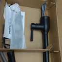 Moen Adler Matte Black One-Handle High Arc Kitchen Sink Faucet with Power Clean, Modern Kitchen Faucet with Pull Down Sprayer, 87233BL