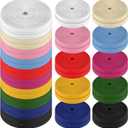 SATINIOR 20 Rolls 12mm 1/2" Single Fold Bias Tape 100% Polyester Mix 10 Colors Each Color 18 Yards for Sewing, Piping, Binding, Hemming