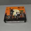 Halloween Haunted Mansion Building Set,Before Xmas Haunted House Building Blocks Set with Light, Glow-in-The-Dark Pumpkins and Skeleton Ghosts, Halloween Toys Gifts for Adults & Kids