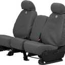 Covercraft Carhartt SeatSaver Custom Seat Covers | Fits 2007-2013 Chevrolet Silverado/GMC Sierra 1500, 2007-2014 Silverado/Sierra 2500/3500 | 1st Row 40/20/40 Bench Seat, Duck Weave Gravel