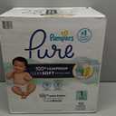 Pampers Pure Baby Diapers, Size 1 (8-14 lbs), 132, Up to 100% Leakproof, Premium Hypoallergenic Soft Diapers