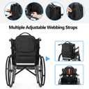 samdew Wheelchair Backpack, Wheelchair Bag for Back of Chair, Wheel Chair Basket to Hang on Back with Thermal Insulation Pocket, Electric Wheelchair Accessories Storage for Adults & Seniors, Bag only