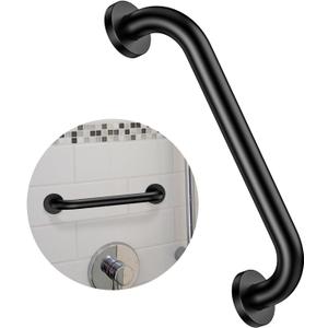 12 Inch Stainless Steel Shower Grab Bar,ZUEXT Oil Rubbed Black Shower Handle,Bathroom Balance Bar,Safety Hand Rail Support Bar for Handicap Elderly Injury,Senior Assist Bar,Wall Concealed Mount Handle