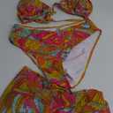 MakeMeChic Women's Plus  suit pink Size Swimsuit XL Plus