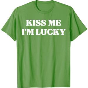 Kiss Me Im Lucky T-Shirt, Small 
