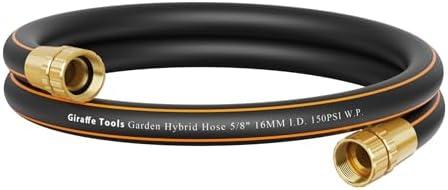 Giraffe Tools Leader Hose 2ft x 5/8", 24INCH Short Water Hose for Hose Reel Connecting 3/4 inch GHT Connector, Lightweight, Flexible with Female Female Fittings