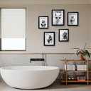 2 x Orvannaatr Black Frame Fun Bathroom Wall Art Black And White Bathroom Humorous Camel Decorative Poster, Modern Animal Picture Canvas Printed Hanging Painting