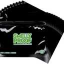 10pk 4-MIL Thick HEAVY DUTY Smelly Proof Reusable Bags Black, USA-Made, Reusable Food Storage Bags, Reusable Sandwich Bags, Reusable Freezer Bags, Non-Silicone Bags, 10 x Reusable Ziplock Bag, 6" x 4"