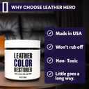 Leather Hero Leather Color Restorer for Couches, Leather Scratch Remover, Leather Couch Scratch Repair for Furniture and Car Seats - Complete Kit, Non-Toxic, Made in The USA (White)