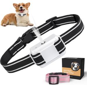 Citronella Bark Collar for Large Dogs - Automatic Anti Bark, Adjustable Sensitivity & Volume, Black & Pink