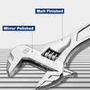 WORKPRO 2-piece Adjustable Wrench Set, 6-Inch & 10-Inch Black Oxide Wrenches, Cr-V Steel, Wide Jaw Wrench with Metric & SAE Scale, good for Home, Garage, Workshop