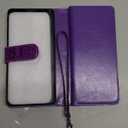 Varikke for Galaxy S25 Ultra Wallet Case Detachable with RFID Blocking Card Holder for Women, Glitter Leather Strap Magnetic Flip Removable Phone Case for Samsung Galaxy S25 Ultra 6.9", Dark Purple