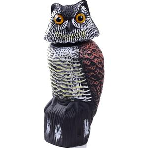 Hedoc Fake Owl Decoys to Scare Birds Away, Rotating Head Sculptures, Nature Enemy Scarecrow Plastic Statues, Pest Repellent, Bird Control and Pigeon Deterrent Outdoor Yard, Garden Protectors