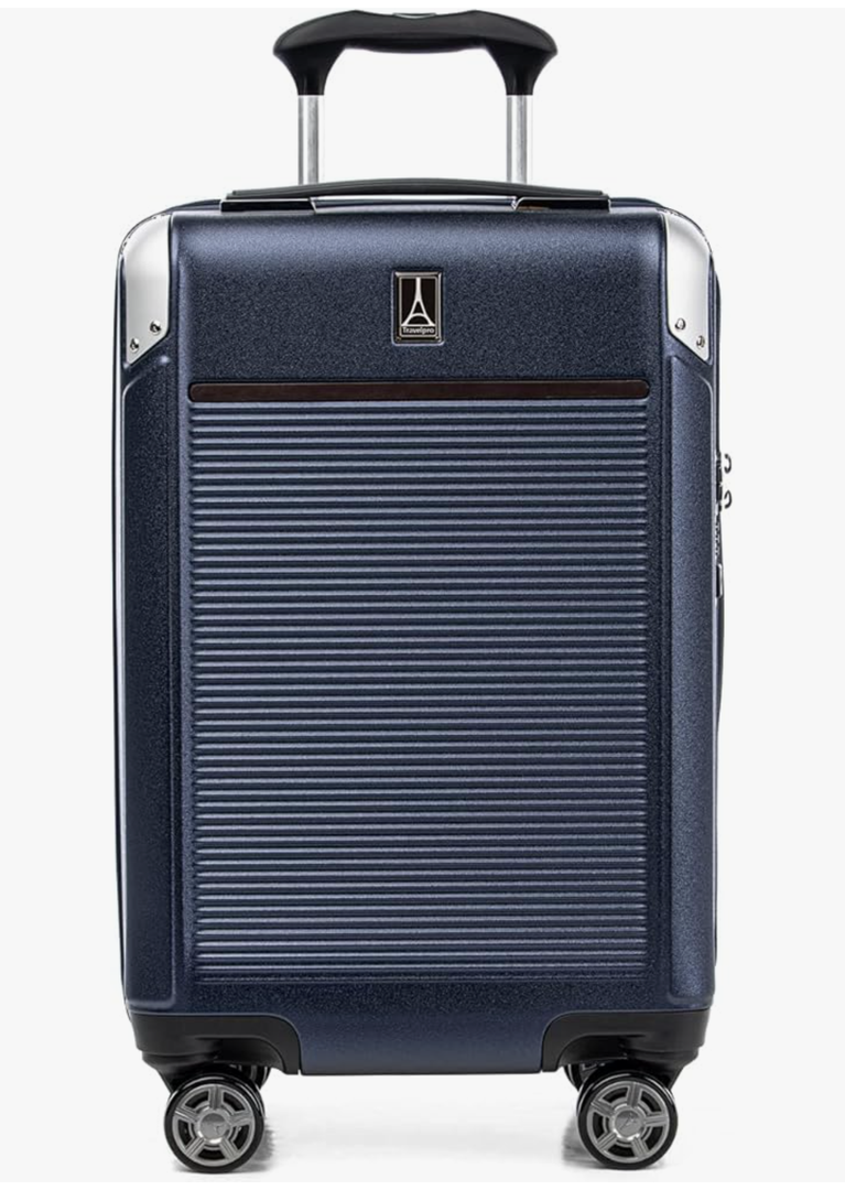 Travelpro Platinum Elite Hardside Expandable Carry on Luggage, 8 Wheel Spinner, TSA Lock, Hard Shell Polycarbonate Suitcase, True Navy Blue, Carry on 21-Inch