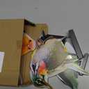 HUYIENO 5PCS Vivid Metal Birds Fence Decor Color Painted Outdoor Garden Natural Bird 2D Sculptures for Outdoor Fences, Patio, Garden and Bird Lovers