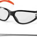Rechargeable LED Safety Glasses for Mechanics - Ultra-Bright Built-in Cordless Work Light, Clear Anti-Fog Transparent Lenses, Ideal for Auto Repair, Under-Hood Tasks & Dark Workspaces​