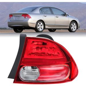 Tail Lights Compatible with Honda Civic 2006 2007 2008, Right Brake Turn Signal Taillight, Passenger Side Taillamp Replacement