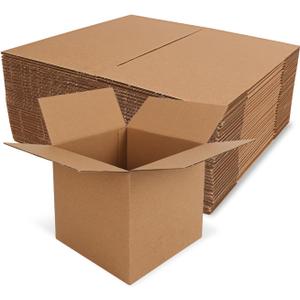 Rempry 30 Pack 6x6x6 Shipping Boxes Brown, Small Corrugated Cardboard Box for Mailing, Packaging Small Business, Kraft Mailer Gift Boxes