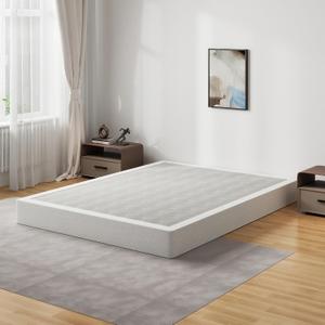 California King Box Spring Bed Base 9 Inch, 3000lbs Heavy Duty Cal King Box Spring Metal Mattress Foundation, Tool-Free Easy Assembly, Noise Free