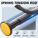 Bronze Shower Curtain Rod Tension 30 to 80 Inch,1 Inch Diameter Adjustable Tension Curtain Rod No Drilling,Shower Rods for Bathroom,No Rust