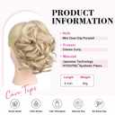 REECHO 9" Short Ponytail Extension, Classic Loose Curly Wavy Claw Clip Pony tails Hair Extensions HP001 Hairpieces for Women - Medium Blonde