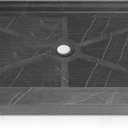 CKB Shower Base 60 in x 30 in Alcove with Center Drain, Gray Marble Look Acrylic Fiberglass Shower Pan, Low Profile Threshold, Slip Resistant, Waterproof
